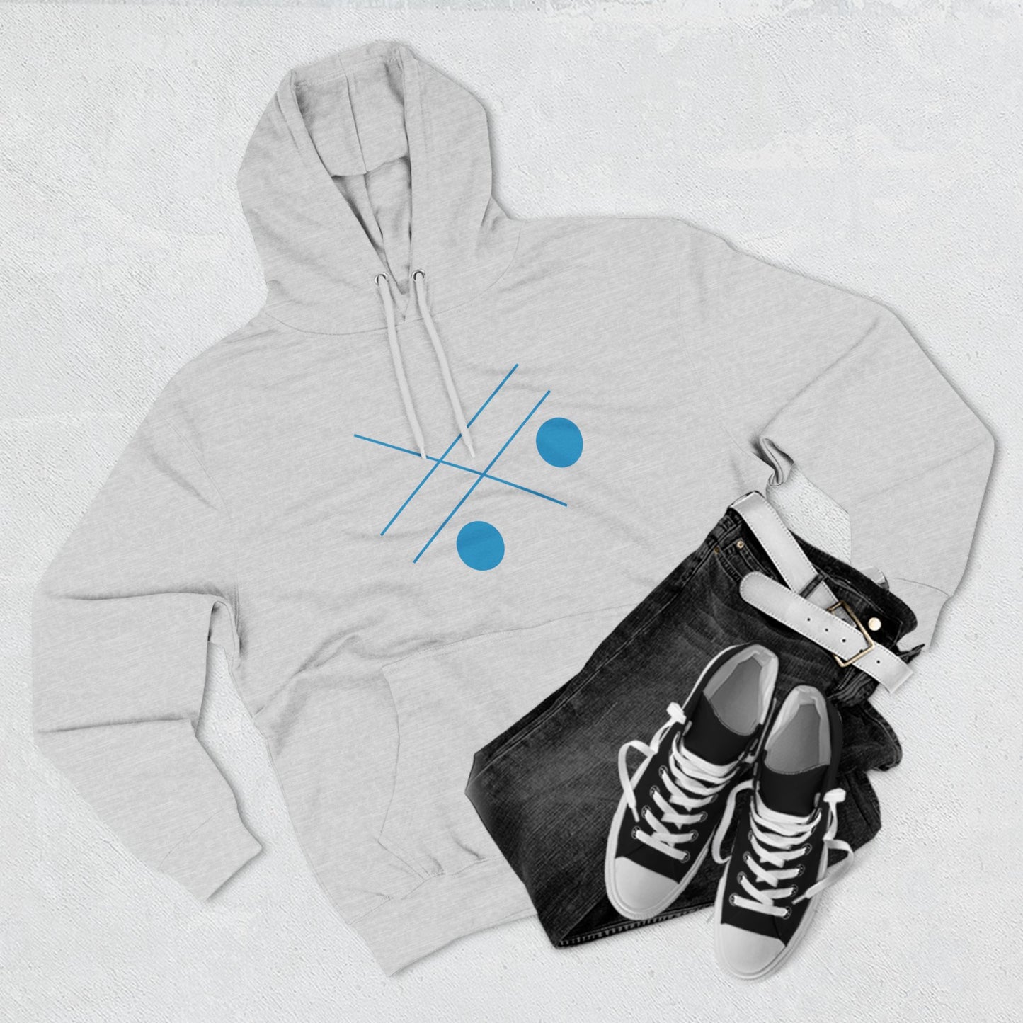 Three-Panel Fleece Hoodie