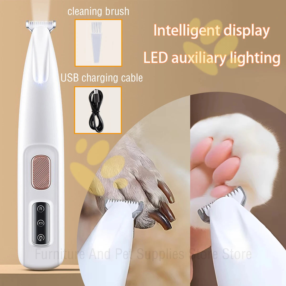 LED Waterproof Dog Trimmer