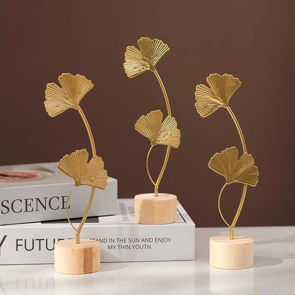 Ginkgo Leaf Wooden Ornament