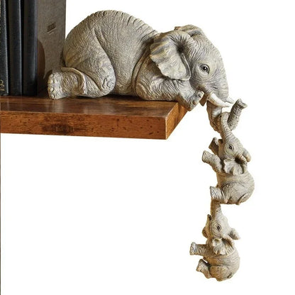 Elephant Figurine Resin Set