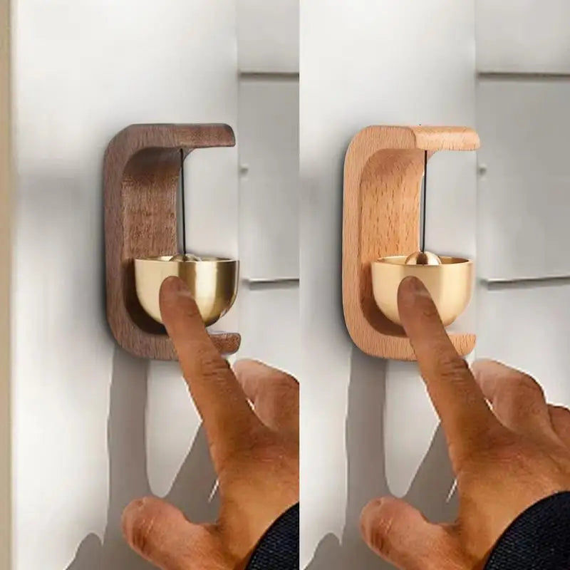 Rustic Magnetic Wooden Door Chime Doorbell