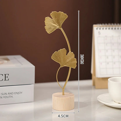 Ginkgo Leaf Wooden Ornament